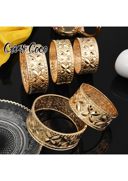 D75MM Stili SL2081GO Kırınç Coco Hawai Plumeria Bilezikler Trendy Altın Kaplama Büyük Bilezik Kadın Polinezya Samoa Takı Wome Için (Yurt Dışından)