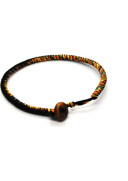 Y16-17CM Tarzı Siyah Aızhcraft 24 Renkli Budist Aşk Şanslı Kolye Tibet Bilezikler ve Bilezikler Kadınlar ve Erkekler Için El Yapımı Takı Shambhala Himalaya Hediye (Yurt Dışından)