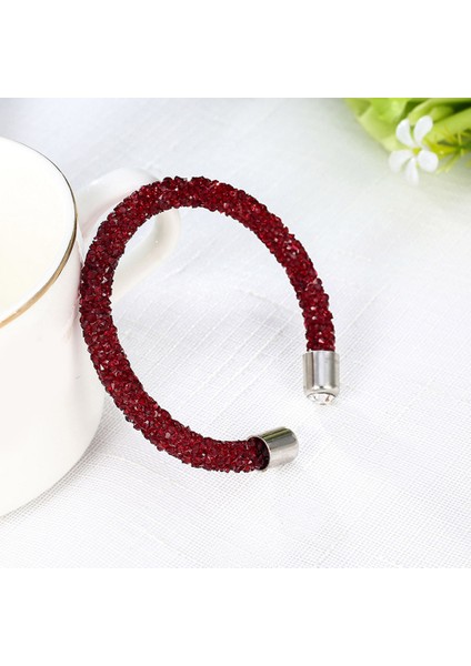 Kırmızı Şık Kristal Kolluk Bilezik Açık Bilezikler Pulseira Feminina Kadınlar Için Bijuteri Yeni Moda Takı Hediye Bilezikler (Yurt Dışından)