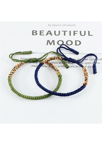 Siyah Kadın Erkek Tibetli Budist El Yapımı Örgü Ayarlanabilir Şans Bileklik Takılar Için Çok Renkli Bilezikler & Bilezikler (Yurt Dışından) fırsatları