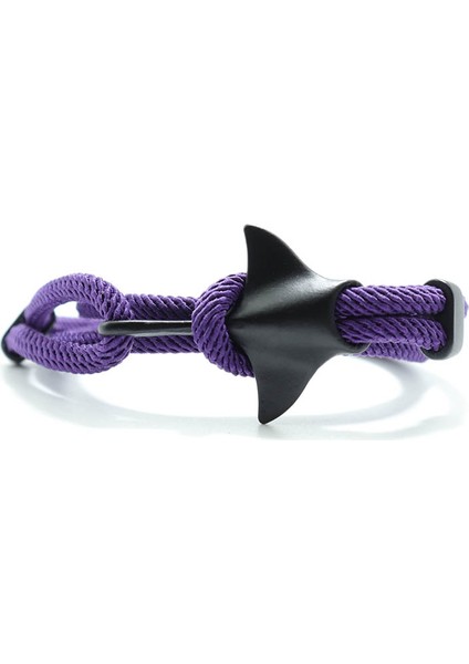 Mor Siyah Yaratıcı Manta Bileklik Erkek Kadın 3 Katman Ayarlanabilir Deniz Hayvanı Halat Bilezik Aksesuarlar Çevre Koruma Pulseras (Yurt Dışından)