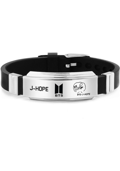 150CM Ila 250CM Stili J-Hope Punk Güney Kore Siyah Silikon Bileklik Bilezik Moda Vintage Aksesuarlar Banket Takı BTS-014 Hayranları Hediyeleri (Yurt Dışından)