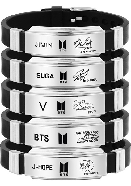 150CM Ila 250CM Stili J-Hope Punk Güney Kore Siyah Silikon Bileklik Bilezik Moda Vintage Aksesuarlar Banket Takı BTS-014 Hayranları Hediyeleri (Yurt Dışından) fiyatları