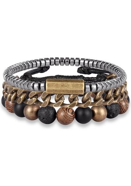 C95 Punk ve Kafatası Taş Boncuklu Bilezik Erkekler Vintage Hematit Çok Katmanlı Zincir Bileklik Erkek El Yapımı Özel Takı Hediye (Yurt Dışından) indirimleri