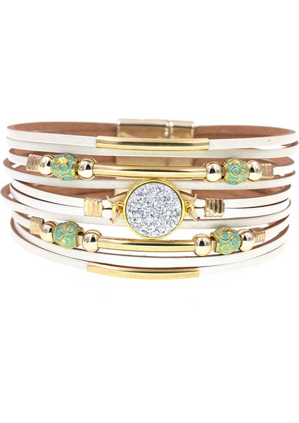 19CM Tarzı Gri Bir Wellmore Kadın Bilezikleri Bohemya Bilezikler Moda Sarma Bilezik Deri Bilezikler Kadınlar Için Takı (Yurt Dışından) fırsatları