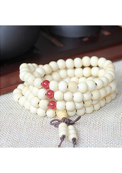 Koyu Kırmızı Kadın Erkek Için 108 Boncuklu Sandal Ağacı Budist Buddha Meditasyon Ahşap Tesbih Bileklik (Yurt Dışından) indirimleri