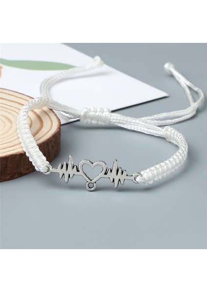 Gri-Altın Altın Kalp Atım Kartogram Bilezik Kadınlar Kırmızı Siyah Halat El Yapımı Örgü Sevgili Takı Bileklik En Iyi Arkadaşlar Için Özel Hediyeler (Yurt Dışından) modelleri