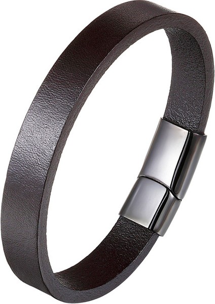 21CM Tarzı Bxg-89 Ccd Moda Gerçek Deri Bilezik Erkek Paslanmaz Çelik Bilezikler Kadın Örme Halat Zinciri Erkek Takı Hediye (Yurt Dışından)