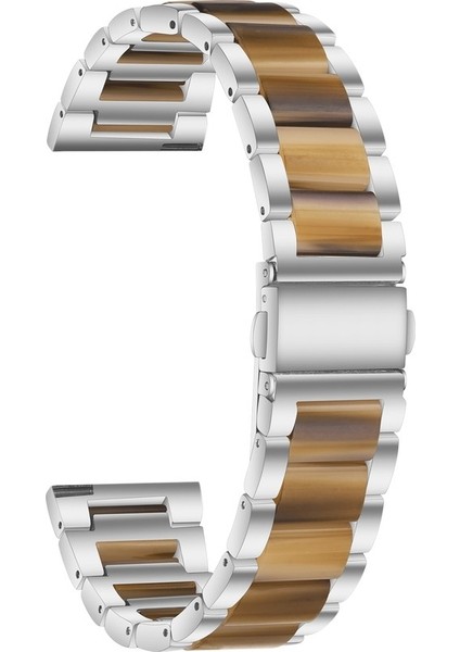 Metal 3 Boncuklar - Huawei Için Reçine Kayışı Gt 3 42 Mm. - Gt 2 42 Mm. Altın Beyaz (Yurt Dışından)