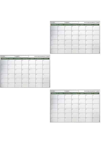 Manyetik Yapışkanlı Bir Aylık Program Planlayıcı Takvim 85X56 cm (4887)