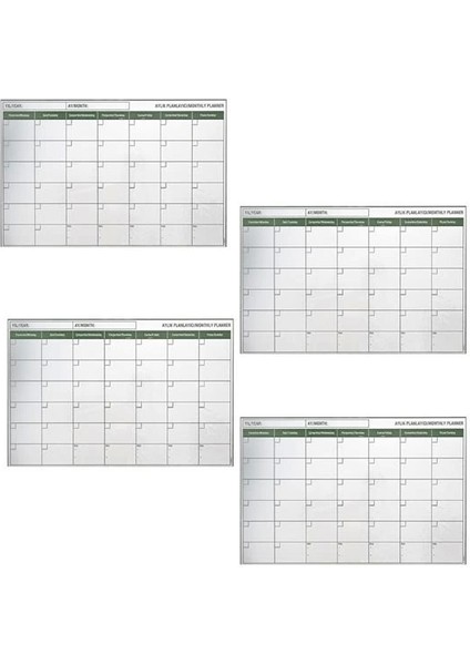 Manyetik Yapışkanlı Bir Aylık Program Planlayıcı Takvim 85X56 cm (4887)