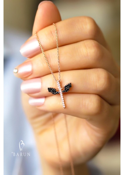 Mikail Meleği Renkli Mavi Beyaz Siyah Taşlı 925 Ayar Gümüş Kolye fiyatları