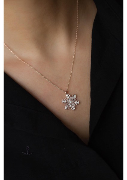 Kar Tanesi Baget Taşlı 925 Ayar Gümüş Kolye fırsatları