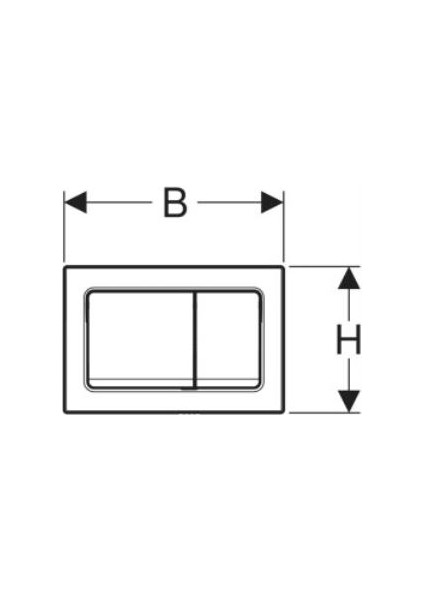 Geberit ALPHA30 115.055.QA.1 Kumanda Paneli, Çift Basmalı, Bronz Mat