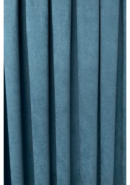 Barcelona Kadife Dokulu Fon Perde Indigo (Pilesiz) fırsatları