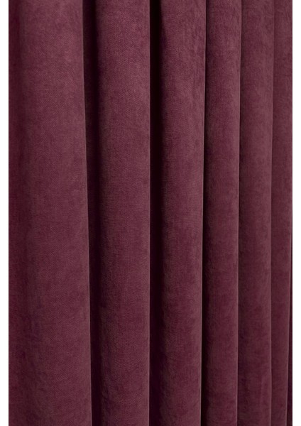 Barcelona Kadife Dokulu Fon Perde Mürdüm (Pilesiz) modelleri