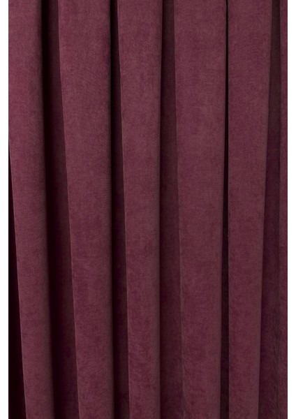 Barcelona Kadife Dokulu Fon Perde Mürdüm (Pilesiz) fırsatları