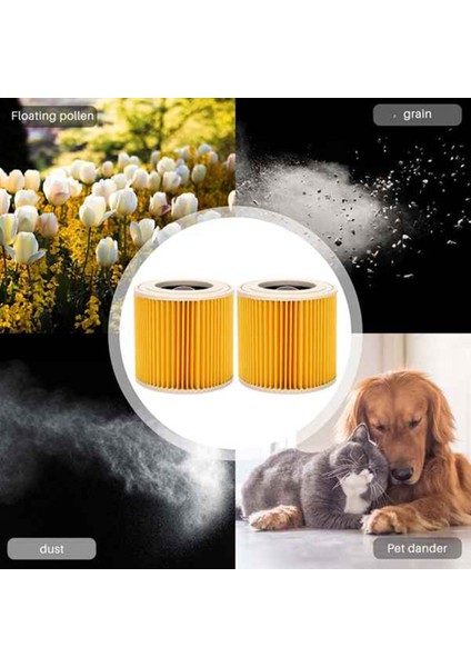 Karcher Wd Wd2 Wd3 Wd1 Mv3 Mv2 Elektrikli Süpürge Parçaları WD2250 WD3.200 WD3.300 Için 3 Adet Hepa Filtre (Yurt Dışından)