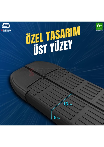 Ford Tourneo Custom 2 Uzun Şase S-Line Siyah Yan Basamak 263 cm 2023 Üzeri