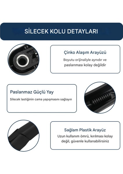 Ford Fiesta Arka Cam Silecek Takımı (Kol+Süpürge) 2008-2017 fırsatları