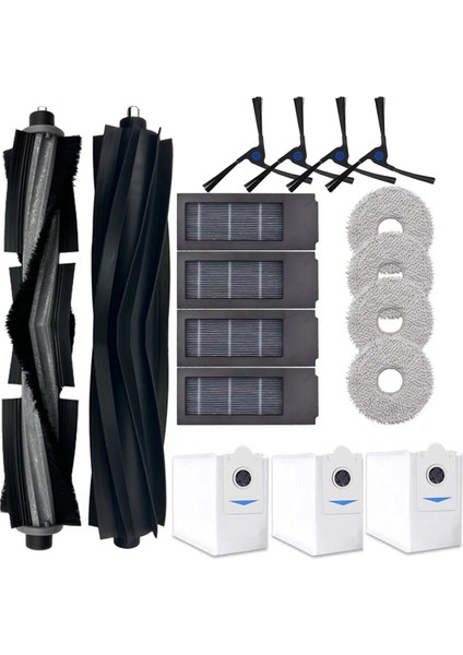 Ecovacs Deebot X2 / X2 Omni / X2 PRO/DEX86 Robot Süpürge Ana Yan Fırça Filtre Toz Torbası Paspas Aksesuar Seti (Yurt Dışından)