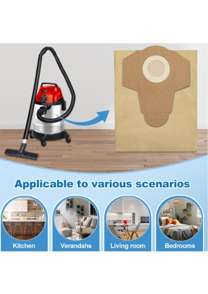 Einhell Bt-Vc 1250S/INOX 1250S Islak ve Kuru Elektrikli Süpürge Çöp Torbası Vakum Filtre Torbası Için 20L Kağıt Toz Torbası (Yurt Dışından)