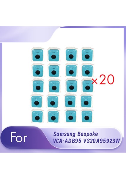 Samsung Bespoke VCA-ADB95 VS20A95923W Jet Clean Vakum Aksesuarları Için 20 Adet Toz Toplama Torbası Toz Torbası Dokumasız Torba (Yurt Dışından)