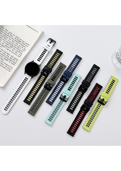 Samsung Galaxy Watch4 Için Silikon Kayışı 40MM / 44MM Mavi Beyaz (Yurt Dışından) fiyatları
