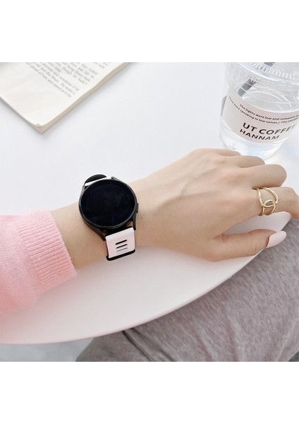 Samsung Galaxy Watch4 Için Silikon Kayışı 40MM / 44MM Mavi Beyaz (Yurt Dışından) fırsatları