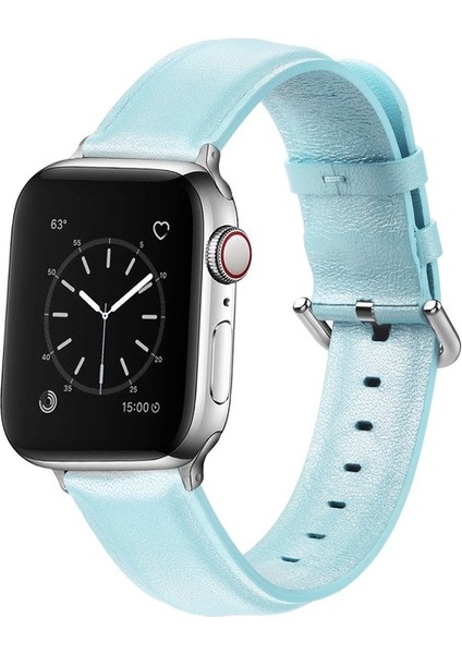Apple Saat Için Deri Saat Bantları Gece Mavisi (Yurt Dışından)