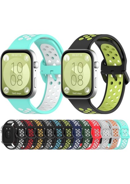 Huawei Watch Fit 3 Için Iki Renkli Silikon Watch Band (Yurt Dışından) fırsatları