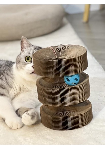 Akordiyon Karton Kedi Tırmalama 20x6.5x8 cm Kemer Köprüsü indirimleri