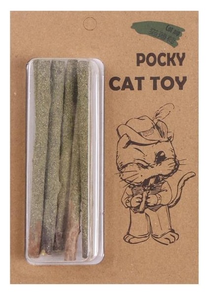 Kedi Naneli Kedi Oyun Çubuğu Ödülü 12 cm 5 Li Yeşil