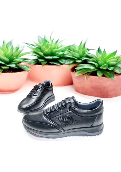 Erkek Deri Merdiven Model Lastikli Şeffaf Şerit Günlük Ayakkabı indirimleri