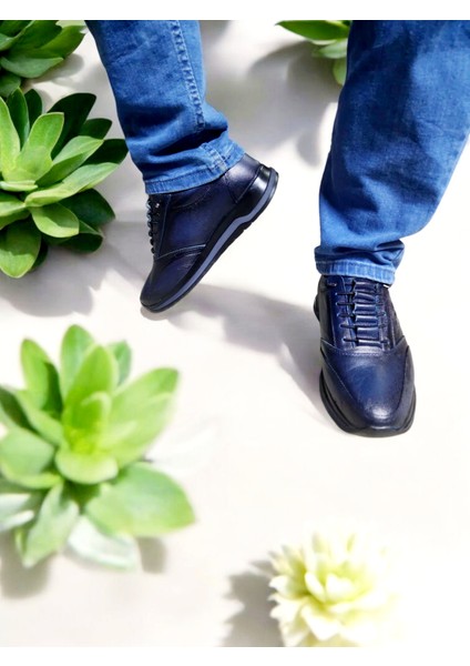 Erkek Deri Merdiven Model Lastikli Şeffaf Şerit Günlük Ayakkabı fiyatları