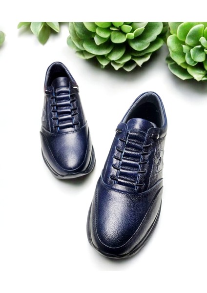 Erkek Deri Merdiven Model Lastikli Şeffaf Şerit Günlük Ayakkabı modelleri