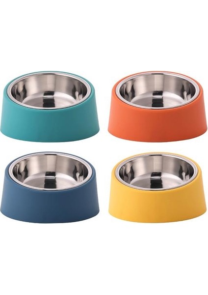 Cono Eğimli Mama ve Su Kabı 14X8.5 cm Sarı