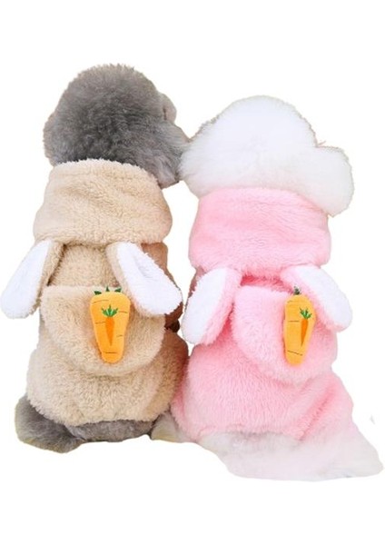 Havuçlu Polar Köpek Kıyafeti Pembe L