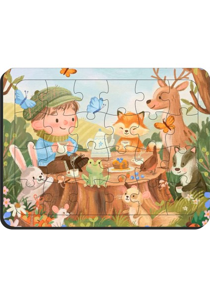 Ultra Basım Çocuklar Için Eğitici & Öğretici Ahşap Puzzle Yapboz 2 Adet 24 Parça Ahşap Puzzle Yapboz