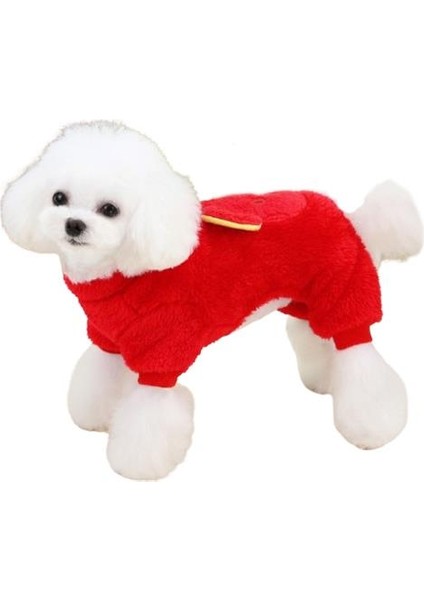 Ayıcıklı Polar Köpek Kıyafeti Bej S