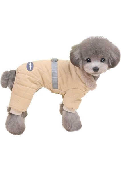 Kürk Yakalı Köpek Montu Bej Xl