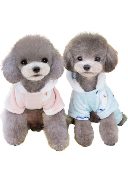 Puppy Desenli Polar Köpek Kıyafeti Pembe Xxl
