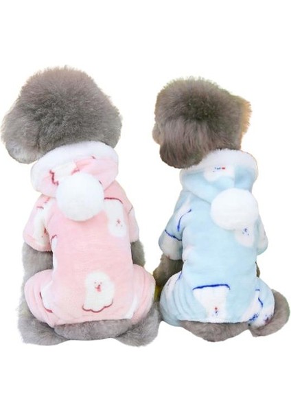 Puppy Desenli Polar Köpek Kıyafeti Pembe Xxl