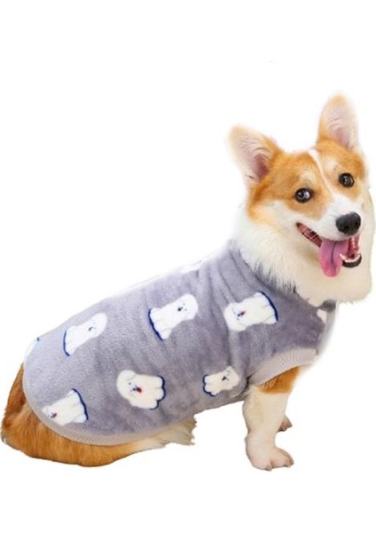 Puppy Desenli Köpek Kazağı Mor L