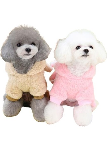 Havuçlu Polar Köpek Kıyafeti Bej Xl