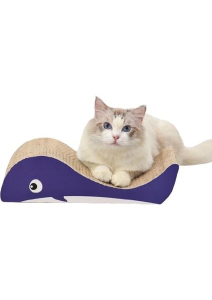 Balina Şekilli Karton Kedi Tırmala 40x21x10 cm