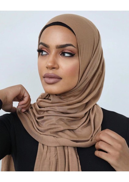 Yeni Moda Düz Renk Merserize Pamuklu Eşarp (Yurt Dışından)