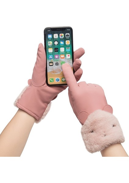 Kadife Soğuk Sürme Açık Dokunmatik Ekran Sıcak Eldiven Kadın Kış Pamuk Eldiven (Yurt Dışından) modelleri