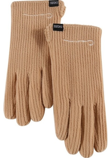 Eldivenler Sonbahar ve Kış Kadın Kadife Kalın Bisiklet Açık Soğuk Geçirmez Eldiven Kadın Sevimli Moda Vahşi Eldiven (Yurt Dışından)