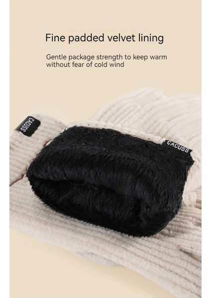 Eldivenler Sonbahar ve Kış Kadın Kadife Kalın Bisiklet Açık Soğuk Geçirmez Eldiven Kadın Sevimli Moda Vahşi Eldiven (Yurt Dışından) modelleri